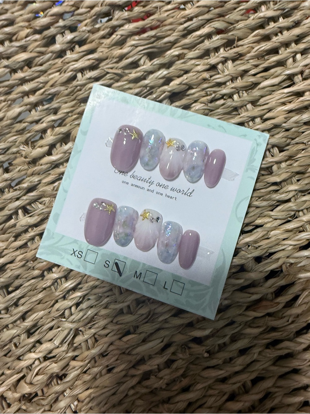 Mauve and Iridescent Press-On Nail Set